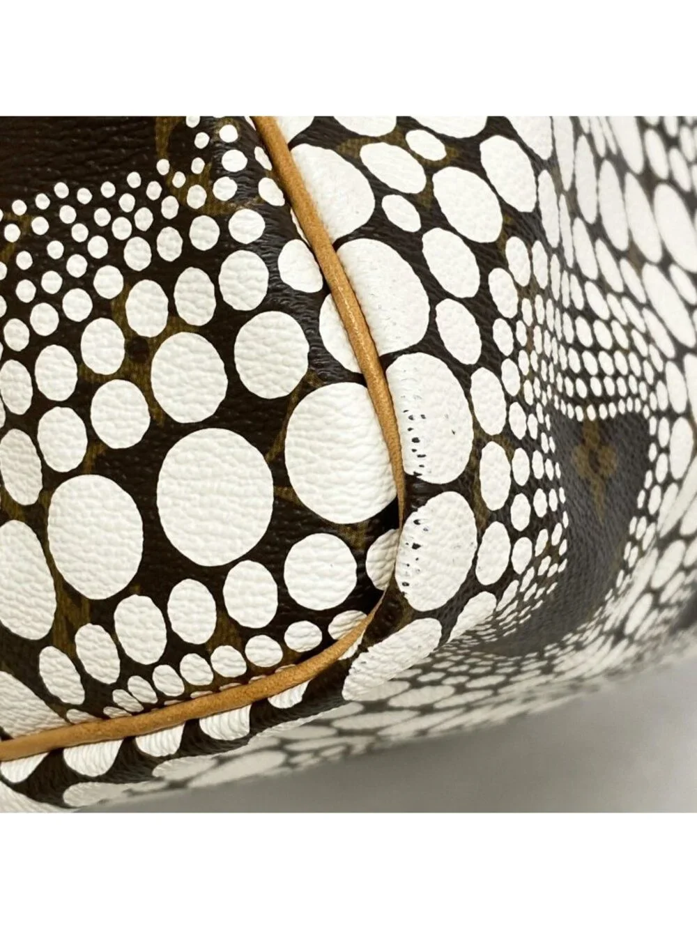 Louis Vuitton Handbag Monogram Town Yayoi Kusama Collaboration Speedy 30 Blanc